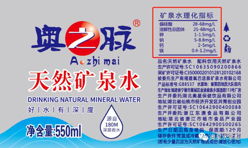 购买矿泉水时，您仔细看瓶标了吗？